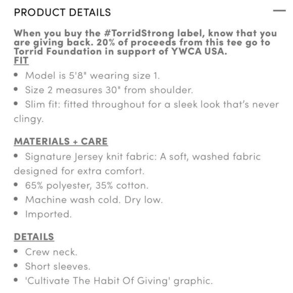 Torrid Size 3 'Cultivate The Habit Of Giving' Graphic Tee - Picture 4 of 7